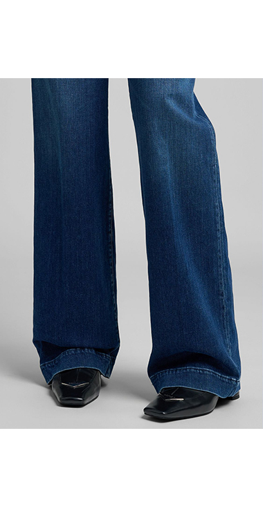 リラックスストレートMELJAスーパーソフトインディゴストレッチデニム